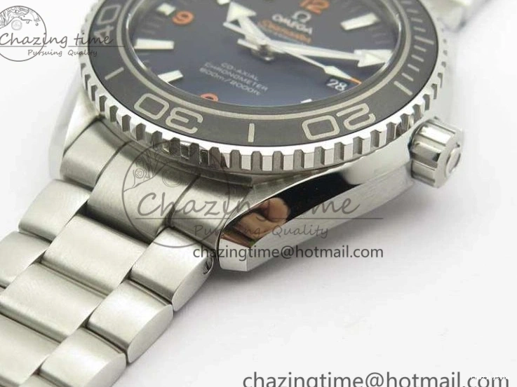 0508 Planet Ocean Pro 45mm OMF 1:1 Best Edition Orange Marker On SS Bracelet A8500 (Black Balance Wheel) Durable 8141